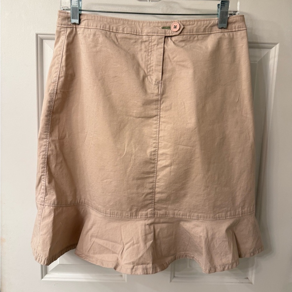 Women's Pink Skirt with Ruffle Hem